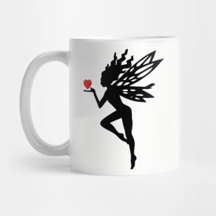 Fairy with Heart in Silhouette Mug
